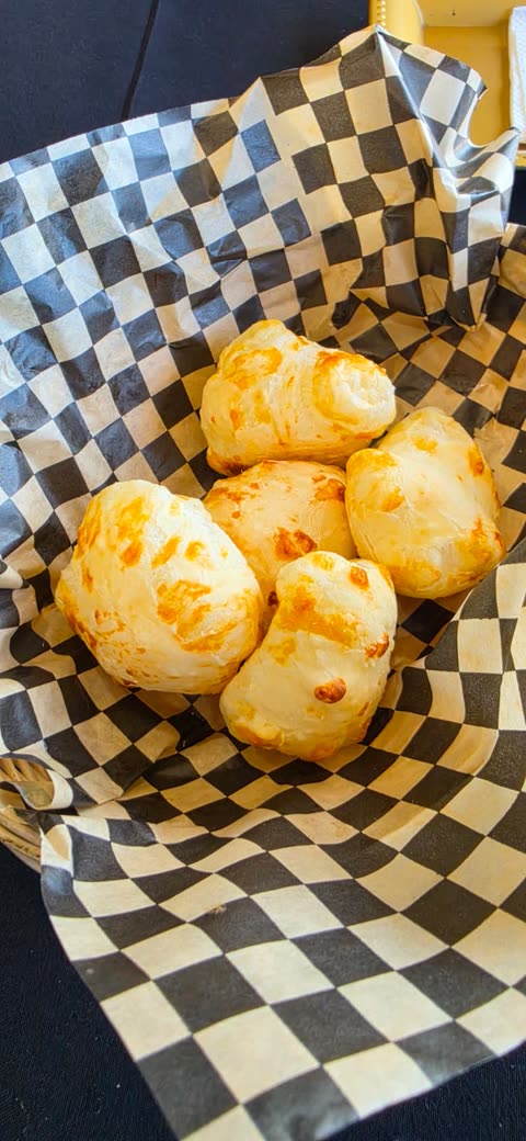 Basket of pão de queijo