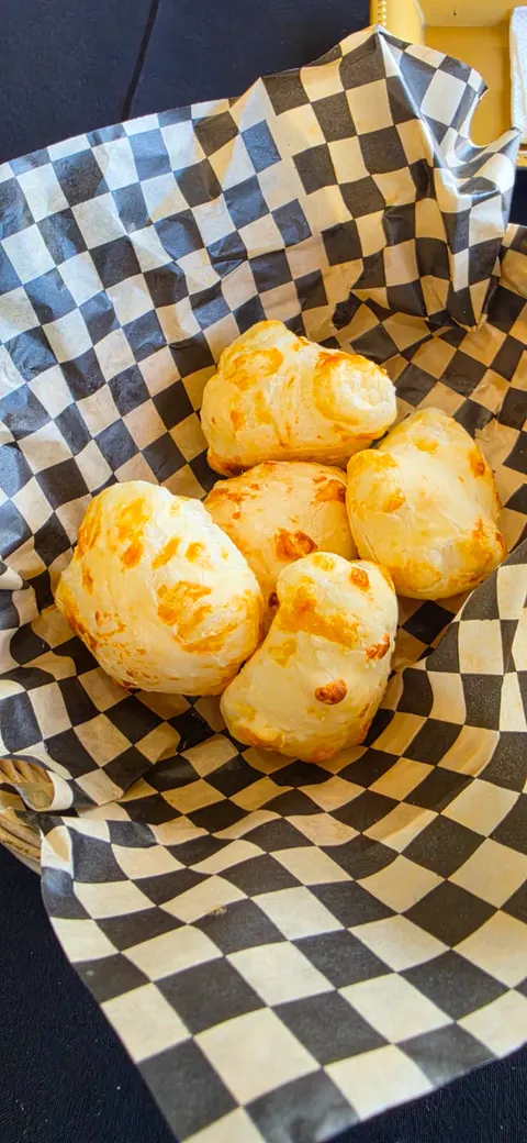 Basket of pão de queijo
