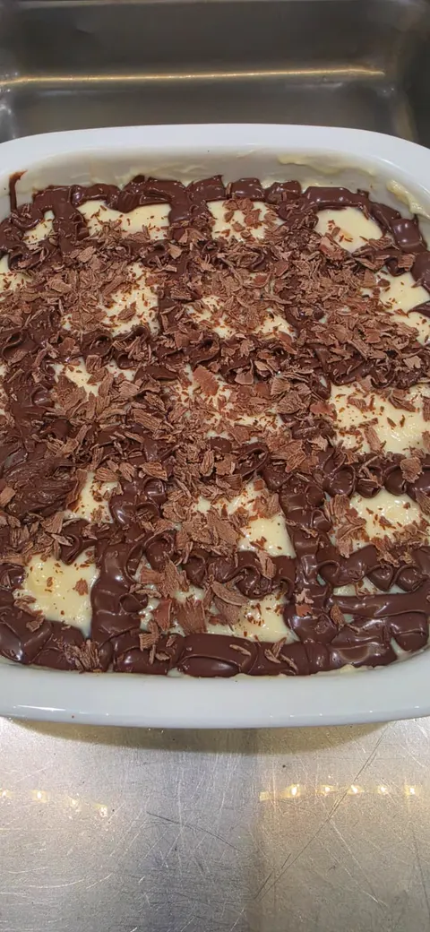 Chocolate and cream dessert